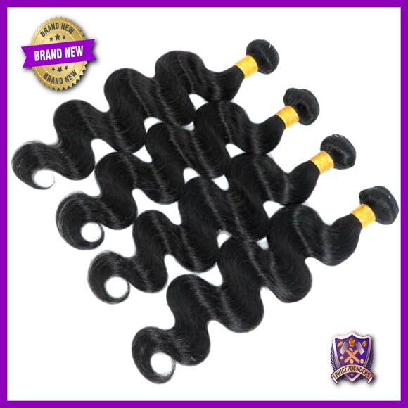 4 Bundle Brazilian Virgin Hair Extensions Body Wave 20-26  display picture 1